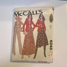 McCalls 6248 Sewing Pattern 1978 Size 16 Bust 38 Vintage Misses Blazer Skirt - $9.87