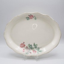 French Saxon China Gold Rim Oval Serving Platter 13&quot; - $19.79