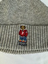 Polo Ralph Lauren Hat Polo Bear Gray Knit Beanie Cap Embroidered Logo Sport - $29.99