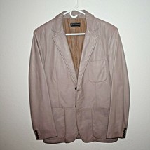 Fratelli Rossetti Men&#39;s Leather Beige Blazer Jacket - $450.00