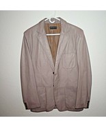 Fratelli Rossetti Men&#39;s Leather Beige Blazer Jacket - $615.46 CAD