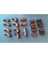 7LL51   ASSORTED 1/2&quot; COPPER PLUMBING FITTINGS, 21 PCS: (10) COUPLERS, (... - £12.98 GBP