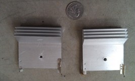 7DDD39 Pair Of Aluminum Heat Sinks, 60X60X22MM, 46G Each, Good Condition - $8.39