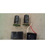 8DD45  5 PACK CAPACITORS, 200V / 560MF (2) (UNTESTED), 250V / 4.5MF (4.8... - $13.91