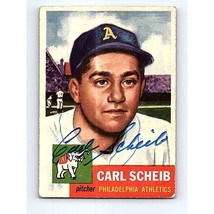 Carl Scheib Unterzeichnet 1953 Topps #57 Card Philadelphia Athletisch Si... - £38.26 GBP