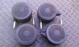 8FF66   HEAVY DUTY CASTERS (2 ARE LOCKERS) 4&quot; DIAMETER, 2-1/8&quot; WIDE, 7/1... - £13.32 GBP