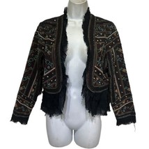 Anthropologie Love Sam Embroidered Beaded Jacket Size S - $24.74