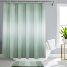 Ombre Textured Shower Curtain Set with Rugs for Bathroom - £10.31 GBP