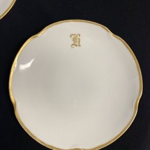 J &amp; C Bavaria Louise 14K Gold Trimmed Porcelain Bread &amp; Butter Plates Lot of 3 - £18.66 GBP