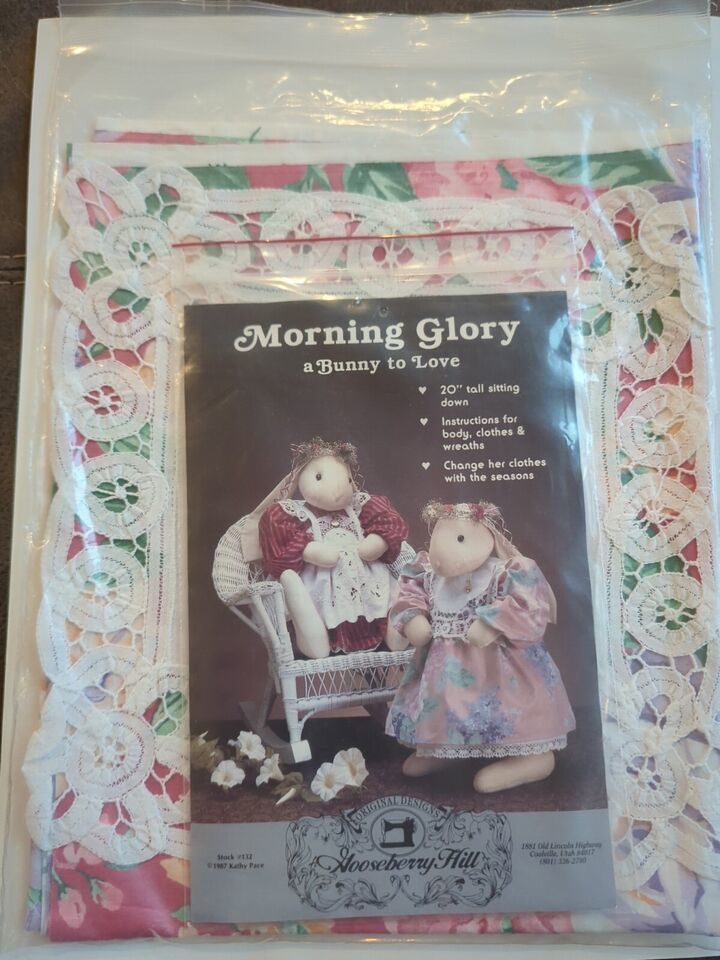 Gooseberry Hill 132 Sewing Pattern A BUNNY TO LOVE Morning Glory 20" Doll Kit - £25.51 GBP