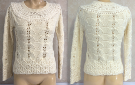 Urban Outfitters Angora Rabbit Wool Alpaca Blend Womens Large Ivory Sweater - $17.16