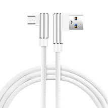 [Pack Of 2] Reiko 3.3FT Nylon Braided Material Micro USB 2.0 Data Cable In White - £16.15 GBP