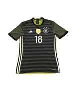 Adidas 2016 Germany Toni Kroos #18 Away Gray Kit Soccer Jersey Men&#39;s Small - $64.99