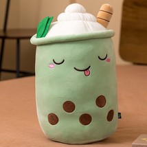 Cute Boba Milk Tea Plushie Toy Soft Stuffed Apple Pink Tea Cup Cushion -... - £47.34 GBP