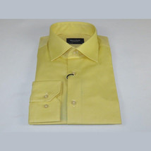 Men 100% Cotton Oxford Shirt Manschett by Quesste Turkey Slim Fit 4029-11 Yellow image 3