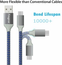 USB to USB C Cable (10ft), Fasgear [3 Pack] Long Type C Cable Nylon Braided Fast - £27.42 GBP