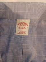 Brooks Brothers 1818 Long Sleeve Button Shirt Men's 16 1/2 Spread Collar Blue image 2