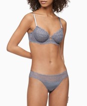 Calvin Klein Womens Seductive Comfort Lace Bikini Underwear,Pewter Sand ... - $16.93