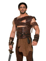 Forum Novelties Men&#39;s Medieval Fantasy Costume Armor and Belt, Brown, One Size - £93.50 GBP
