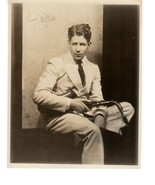 *RUDY VALLEE (c.1930) Vintage Original 8x10 With Saxophone &amp; Facsimile S... - £27.45 GBP