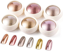 Rose Gold Chrome Nail Powder: 【Super Metallic Mirror Effect】Holographic Glitter - £15.76 GBP