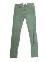 Hollister Super Skinny Jeans Low-Rise Stretch Denim Women Size 26x31 Olive Green - £15.56 GBP