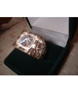  Mens Sterling Silver Russian CZ Nugget Ring - £31.90 GBP