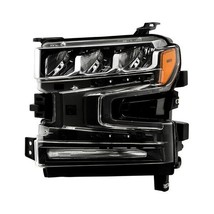 Headlight For 2019-2024 Chevrolet Silverado 1500 Driver Side LED Black Housing - £476.56 GBP