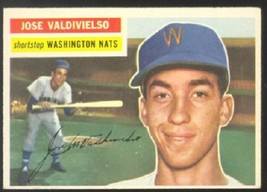 Washington Nats Jose Valdivielso RC Rookie Card 1956 Topps # 237 ex/em   ! - £9.76 GBP