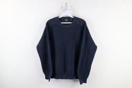 Vtg 90s Timberland Mens Medium Faded Cotton Thermal Ribbed Knit Boxy Fit Sweater - £33.25 GBP