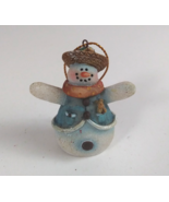Vintage Cute Snowman Wearing Jacket Scarf &amp; Hat 1.75&quot; Ornaments - $177.75 MXN