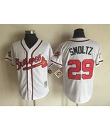 Braves #29 John Smoltz Jersey Old Style Uniform White - €39,06 EUR