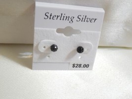 Department Store Sterling Silver Crystal Stud Earrings R609 - $18.23