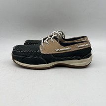 Rockport Sailing Club RK670 Womens Black Tan Lace Up Low Top Boat Shoes Size 8 W - £39.51 GBP