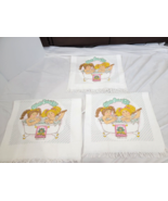 Lot 3 Vintage 1983 Cabbage Patch Kids 39 x 22 Bath Hand Towel Decor Bubbles - $71.10 CAD