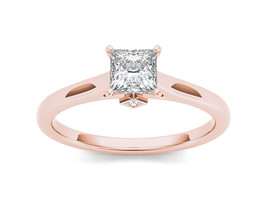 Authenticity Guarantee 
14K Rose Gold 3/4ct Classic Princess-Cut Diamond Enga... - £1,257.11 GBP