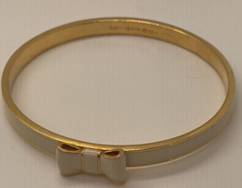 Kate Spade New York CREAM IVORY TAKE A BOW Gold CLASSIC Bangle Bracelet ... - £14.76 GBP