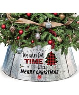 Christmas Tree Collars Galvanized Tree Collars for Artificial Farmhouse ... - £61.67 GBP