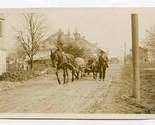 Horse and 2 Oxen Pulling a Wagon near Lucerne Switzerland 1930&#39;s - $47.52