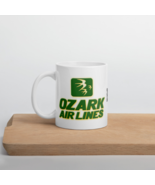 Legacy Air Carrier Ozark Airlines White Glossy Coffee Tea Mug - $23.07 CAD+