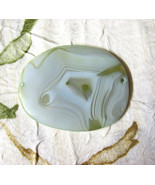 Agate Oval Focal Bead, Pendant, 62mm, Natural Green - £8.81 GBP