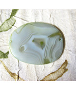 Agate Oval Focal Bead, Pendant, 62mm, Natural Green - $15.49 CAD