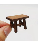Dollhouse Miniature Wood Stool Bench Beautiful Mahogany Stained 1/12 Scale 1pc - €4,71 EUR