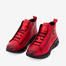 The Vertex Red Leather Men's Sneaker image 6