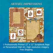 Beach Themed “By the Sea” Nautical Personalized Wall Art or Scrapbook Page - $403.44 MXN