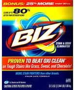 BIZ POWDER Laundry Detergent bOOster Cleaner STAIN FIGHTER Odor Remover ... - €26,97 EUR