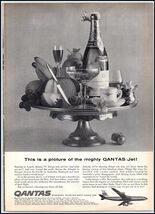 1950s Qantas Airlines PRINT AD Qantas 707 Jets Go Into Service BX3 - $6.64