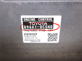 2019..19 TOYOTA  TUNDRA  / ENGINE COMPUTER/ECU.PCM image 2