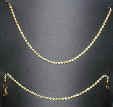 Brand New 18K Gold-plated 316L Stainless Steel 2.30mm Rope Necklace/Brac... - $23.38
