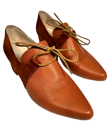 Intentionally Blank womens Prelim Rust Brown Leather Lace-up Oxford Heel... - $65.37 CAD